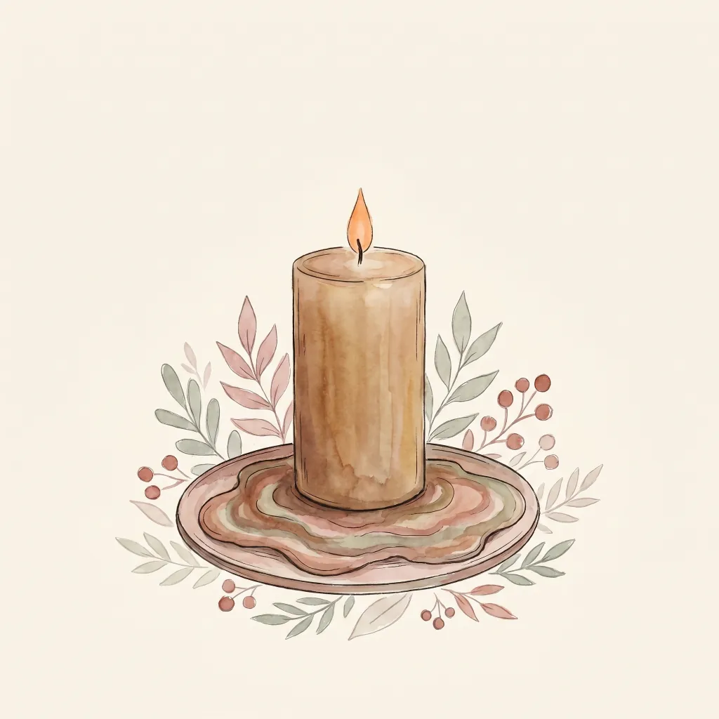 Maya day sign K'ib' — wax / candle